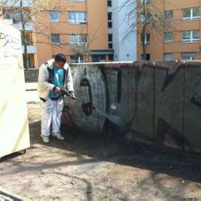 Graffitibeseitigung mit Malermeisterbetrieb M.E.R.K. in Berlin für Berlin, Spandau und Brandenburg